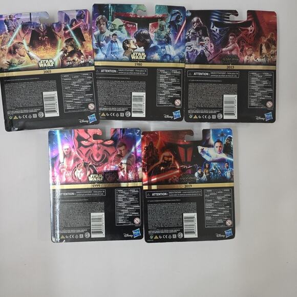 Star Wars Commemorative Edition GOLD Lot Of 5 Carded Figures New 1980-2019 New - Picture 7 of 7